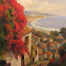 Схема вышивки «пейзаж»