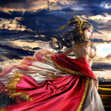 Схема вышивки «Девушка»