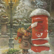 Схема вышивки «Письмо Санте»