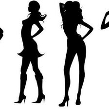 Схема вышивки «Женские силуэты»