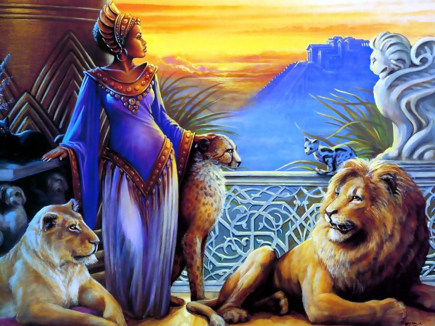 царица - любовь, девушка, красота, картина.животные.царица, одиночество - оригинал