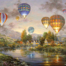 Схема вышивки «Воздушные шары»