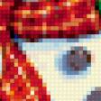 Предпросмотр схемы вышивки «снеговик» (№224656)