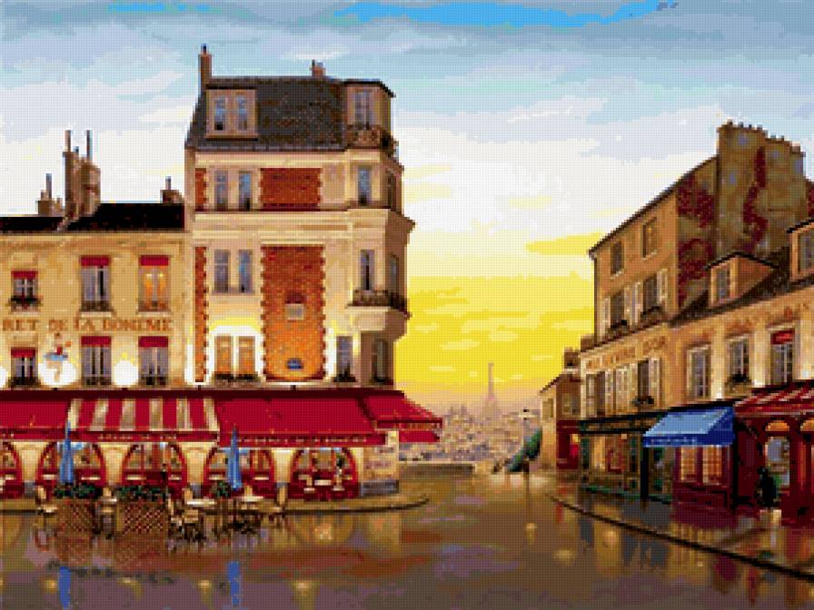 Улочка Парижа - улочка, париж, город - предпросмотр