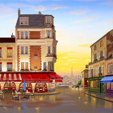 Схема вышивки «Улочка Парижа»