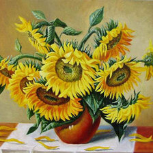 Схема вышивки «Подсолнухи»