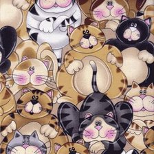 Схема вышивки «Куча котов)»