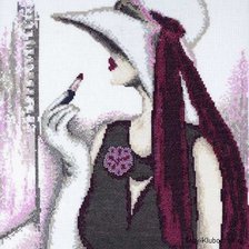 Схема вышивки «lány rúzzsal»