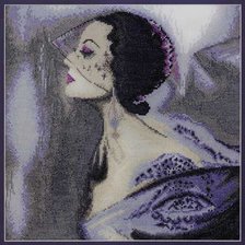 Схема вышивки «fátyolos hölgy»