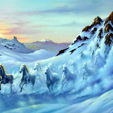 Схема вышивки «Лошади»