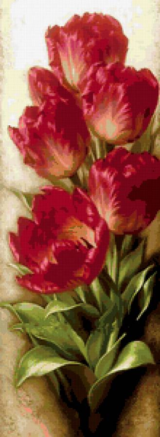 Панно Тюльпаны - цветы, картина, панно, букет - предпросмотр