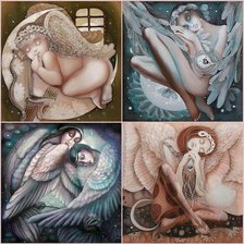 Схема вышивки «ДИПТИХ   "Ангелы"»