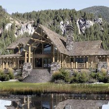 Схема вышивки «Избушка в горах»