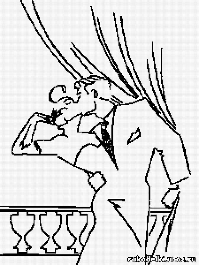 Пара - силуэт, пара, поцелуй, любовь - предпросмотр