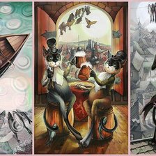 Схема вышивки «КОШАЧИЙ МИР»