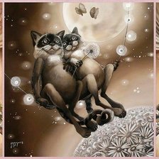 Схема вышивки «КОШАЧИЕ МЕЧТЫ»