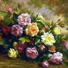 Схема вышивки «розы»