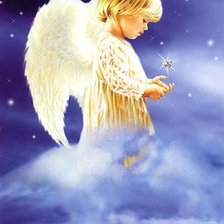 Схема вышивки «ангел»