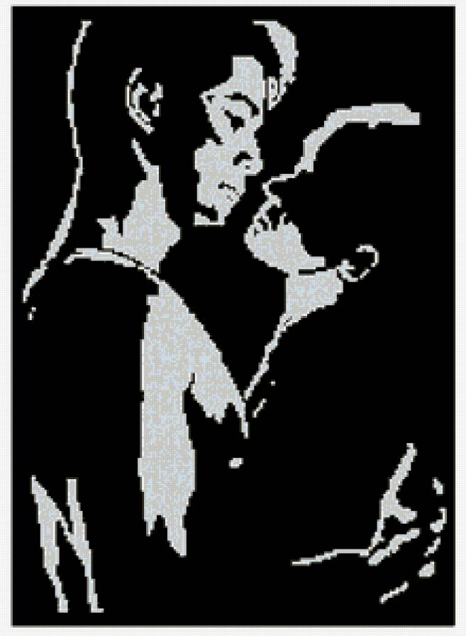 Глаза в глаза - страсть, двое, силуэт, монохром, черно-белое, пара, чувства - предпросмотр