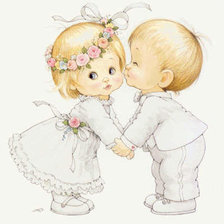 Схема вышивки «Забавные детки»