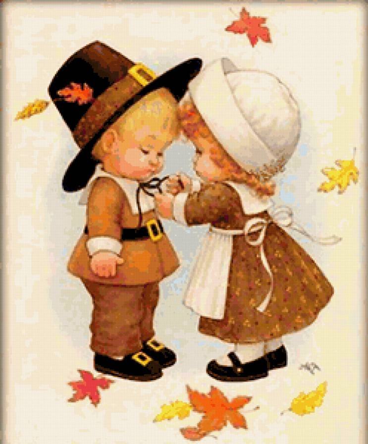 Забавные детки - влюбленные, пара, детская, дети, детям, картинa, детское, двое - предпросмотр