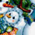 Предпросмотр схемы вышивки «снеговики» (№225976)