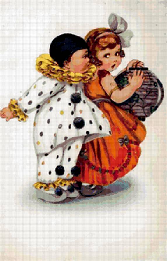 пьеро и коломбина - дети - предпросмотр