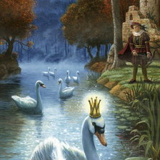 Схема вышивки «Царевна-лебедь»