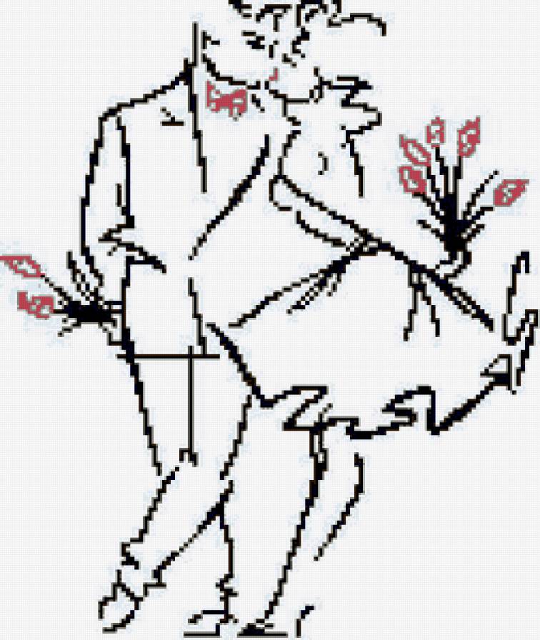 Пара - поцелуй, силуэт, любовь, пара - предпросмотр