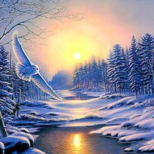 Схема вышивки «В лучах заката»