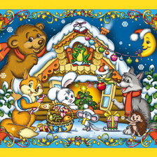 Схема вышивки «теремок»