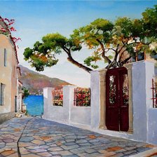 Схема вышивки «Остров Спеце. Греция»