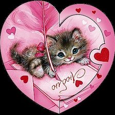 Схема вышивки «котик»