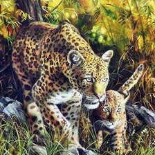 Схема вышивки «ягуары»