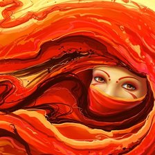 Схема вышивки «огненная красота»