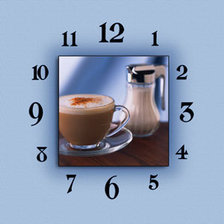 Схема вышивки «часы на кухню»