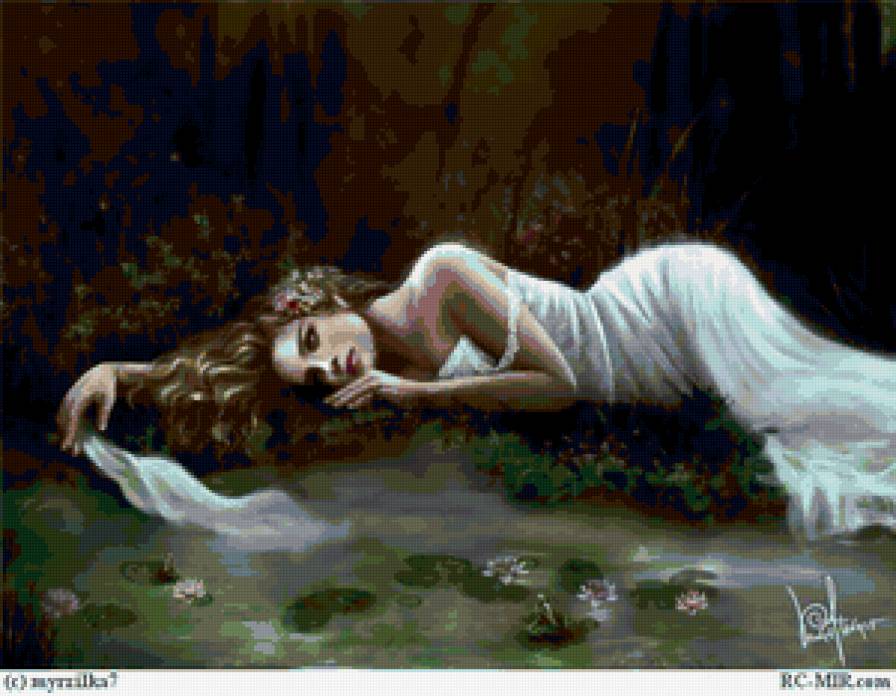 девушка - тоска, чувства, люди, вода, природа, девушка, лица - предпросмотр