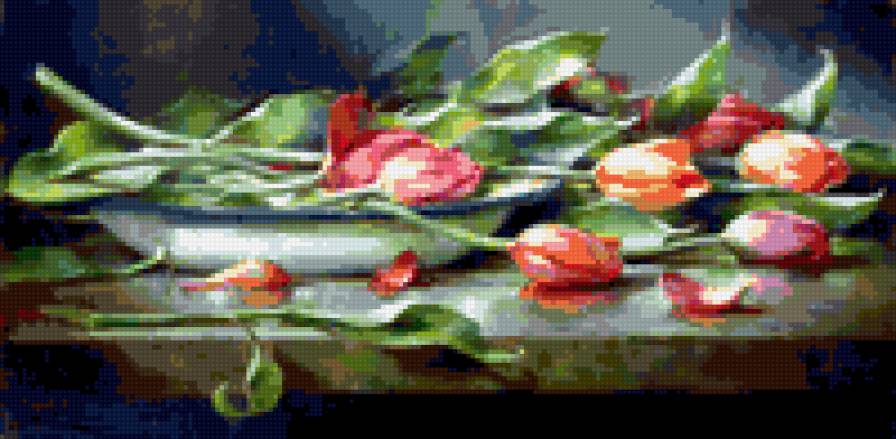 тюльпаны - букет, цветы - предпросмотр