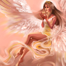 Схема вышивки «девушка-лебедь»