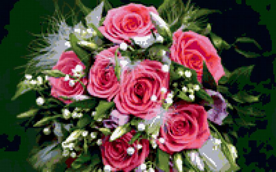 Букетик из роз) - цветы, розы - предпросмотр