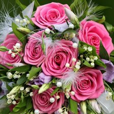 Схема вышивки «Букетик из роз)»