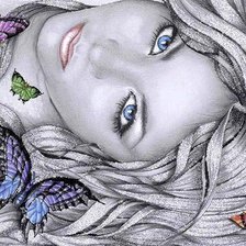 Схема вышивки «девушка»