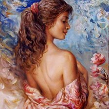 Схема вышивки «девушка»