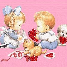 Схема вышивки «ВАЛЕНТИН И ВАЛЕНТИНКА»