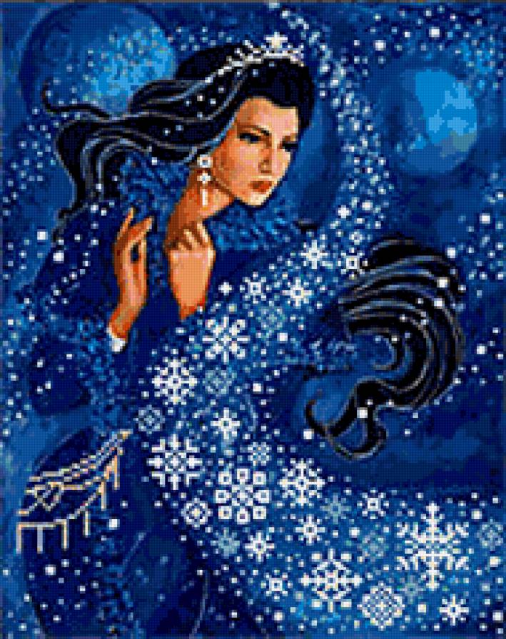 девушка-зима - любовь, эльфы, девушка, феи, фентези - предпросмотр