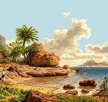 Схема вышивки «остров»