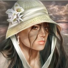 Схема вышивки «Девушка»