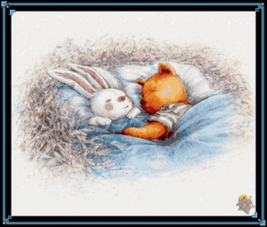 Спят усталые игрушки - детям, заяц, медведь - предпросмотр