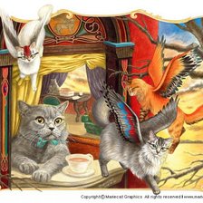 Схема вышивки «Коты-ангелы»