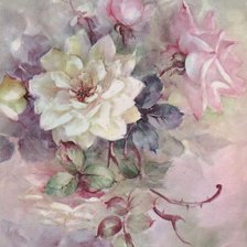 Схема вышивки «Белая роза.»